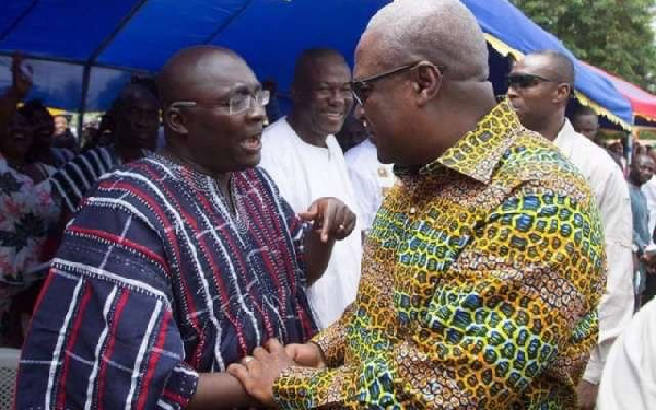 Vice President Dr Mahamudu Bawumia with John Dramani Mahama