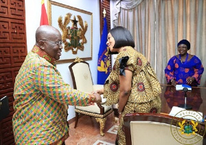 EC Chairperson, Jean Mensa with President Nana Akufo-Addo