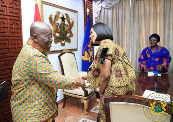 EC Chairperson, Jean Mensa with President Nana Akufo-Addo