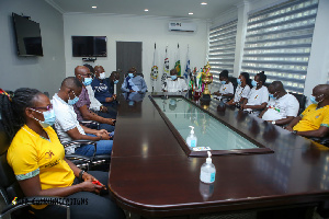 Hasaacas Ladies FC meet the leadership of the Ghana Football Association