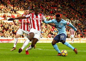 Christian Atsu lasted 65 minutes as Newcastle United beat Stoke City 1-0