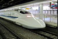 A photo of a bullet train