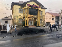 Angry Menzgold customers burn tyres at the building entrance