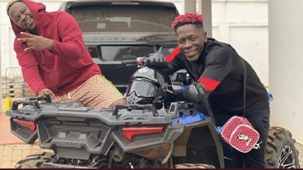 Shatta Wale and Medikal in happy mood