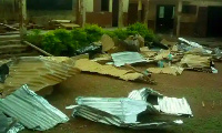 The roofing sheets of the school were ripped off