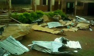 The roofing sheets of the school were ripped off