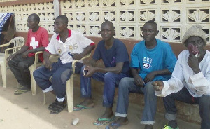 Some of the residents seeking asylum at one of the local churches at Hweehwee