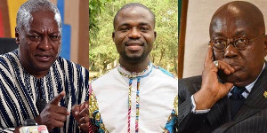 John Mahama, Manasseh Azure Awuni and Nana Addo Dankwa Akufo-Addo