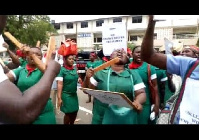 Unemployed Private Nurse clinical assistants demonstrating