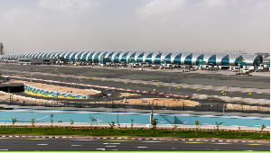 he escaped bear caused a delay at Dubai International Airport.