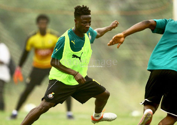 Ebenezer Ofori in training with the Black Stars