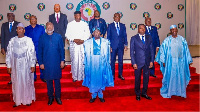 ECOWAS leaders in a group photo after a summit in Abuja