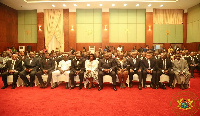 President Akufo-Addo in a group picture with Ghana's legal team at ITLOS