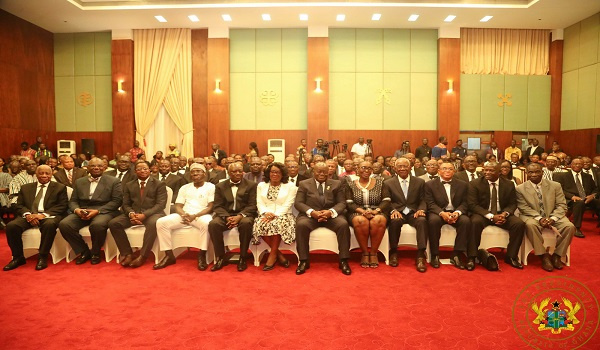 President Akufo-Addo in a group picture with Ghana's legal team at ITLOS