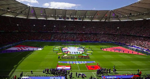 Croatia and Albania played at the Volksparkstadion in Hamburg