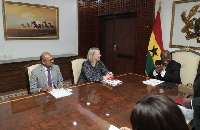 President Nana Addo Dankwa Akufo-Addo with the EU delegation