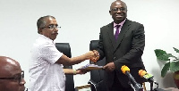 Paul Ansah, Director-General of GPHA and Tati Rama Rao, General Manager of Diamond Cement