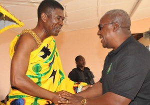 Nana Oseadeayo Akumfi Ameyaw IV with John Mahama