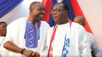 John Boadu, General Secretary of the NPP (L) and Freddie Blay, chairman of the NPP (R)