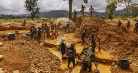 A photo of illegal miners