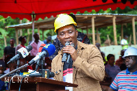 George Mireku Duker speaking during the launch