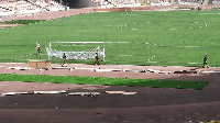 Wide lens view of the Moshood Abiola Sports Stadium for Abuja