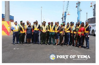 Students of the Zambian Defence Services Command and Staff College with Ghanaian counterparts