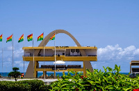 Ghana flags at display