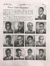 These 12 ministers served under Kwame Nkrumah's first government