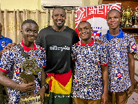 John Dumelo with NSMQ winners