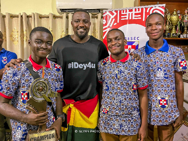 John Dumelo with NSMQ winners