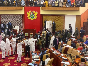 The time the military entered the chamber of parliament