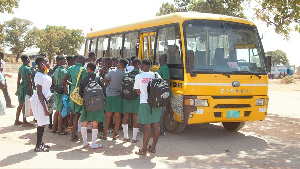 Students of the Paga Senior High School