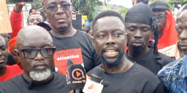 Over the weekend, they staged a protest march from New Akrade to Atimpoku