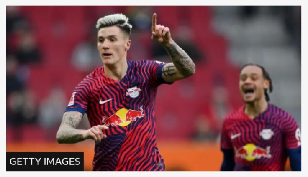 Benjamin Sesko scored 18 goals in 42 appearances in his first season for RB Leipzig