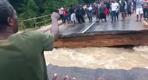 Cape Coast Twifo Praso Road Bridge Washed Away