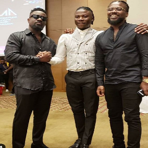 Sarkodie, Stonebwoy and Samini at the nominees dinner