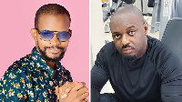 Uche (left) bin engage in confrontation with Jim Iyke last week