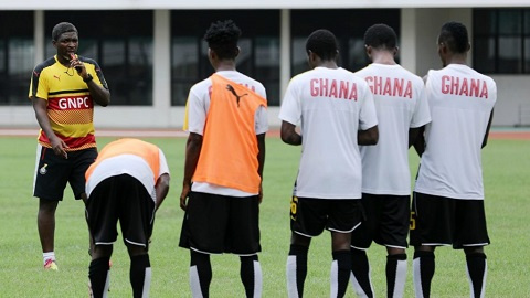 Black Stars during a training session