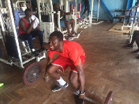 Inter Allies goalkeeper Kwame Osei at the Accra Sports Stadium Gym.