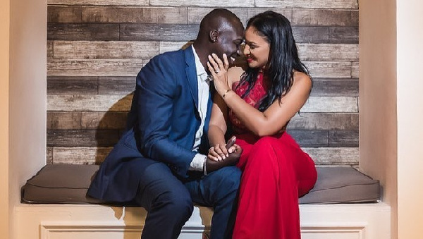 Chris Attoh with his wife Bettie Jenifer