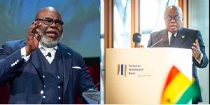 Bishop TD Jakes (left) and President Akufo-Addo (right)