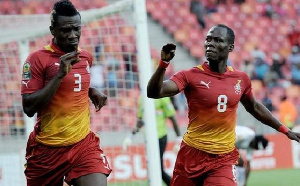 Former Black Stars duo, Asamoah Gyan and Emmanuel Agyemang-Badu