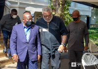 President Akufo-Addo and the late former President of Ghana, Jerry John Rawlings and