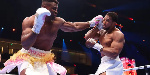Francis Ngannou punches Anthony Joshua during their Heavyweight fight