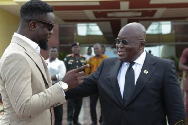 Sarkodie with Nana Akufo-Addo