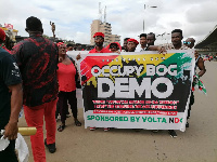 Protesters at the #OccupyBoG march