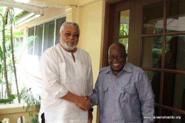 Former President Jerry John Rawlings and President Atta Mills