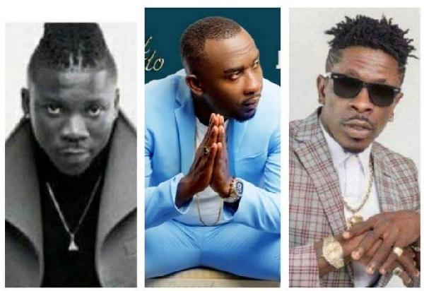 Stonebwoy, Shatta Wale and Australia-based Ghanaian gospel musician,Jay Peacock (M)