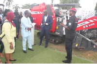 Stakeholders at the launch of Massey Ferguson (MF) range of agricultural machinery in Accra